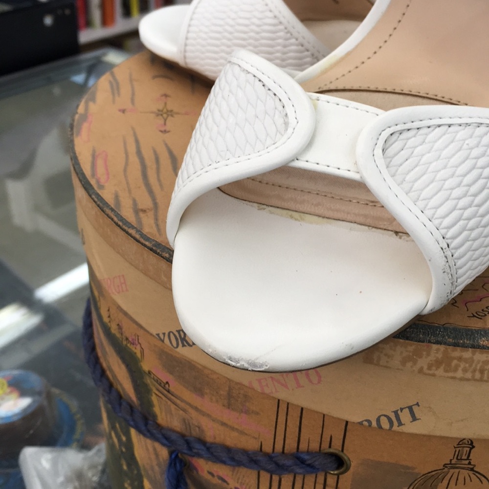 Alex Marie white heeled sandals